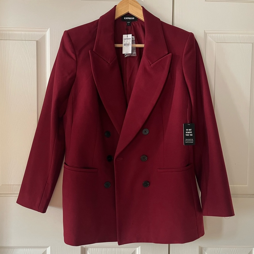 EXPRESS Peak Lapel Double Breasted Blazer